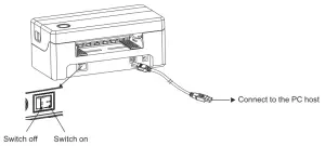 RONGTA RP421A Direct Thermal Barcode Label Printer - connectet