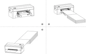 RONGTA RP421A Direct Thermal Barcode Label Printer - folded paper