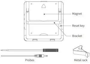THOREYE ER-BT02 Smart Meat Thermometer - Rear View