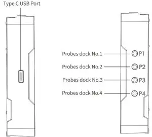 THOREYE ER-BT02 Smart Meat Thermometer - Side View