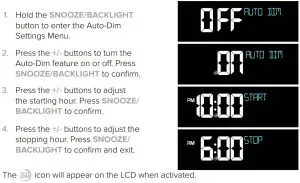 FIG 7 Auto-Dim Settings