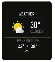 ECLIPSE Ksix Waterproof Smart Watch with Pedometer - Weather