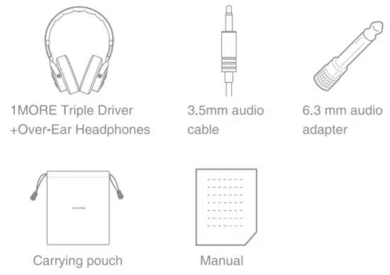 1MORE H1707 Triple Driver Over Ear Headphone - figure 6.