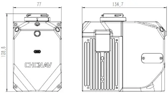 CHCNAV AlphaAir450 Mobile Mapping - Size