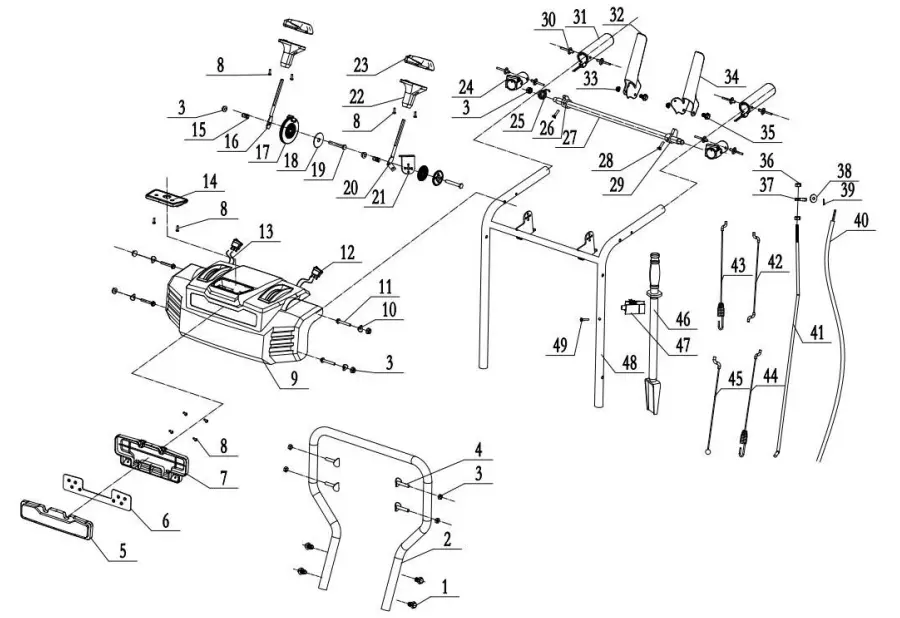 POWERSMART PSSAM24BS 24 26 inch Two Stage Gas Snow Thrower Instruction Manual - PANEL ASSEMBLY
