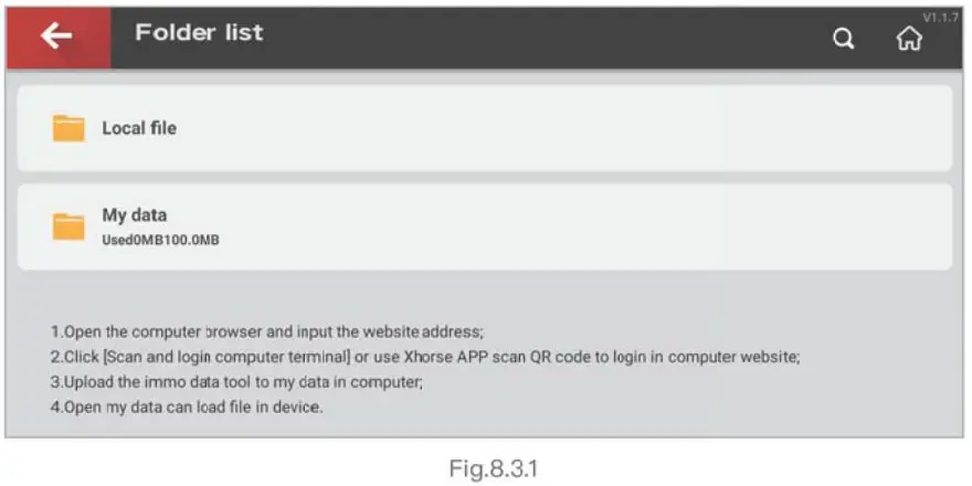 Xhorse MK3 Key Tool Plus Pad Device - File management
