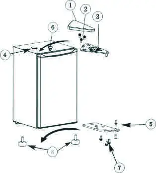 willz WLR33MS1D02 Compact Refrigerator Single Door - DOOR