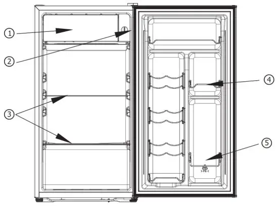 willz WLR33MS1D02 Compact Refrigerator Single Door - Refrigerator
