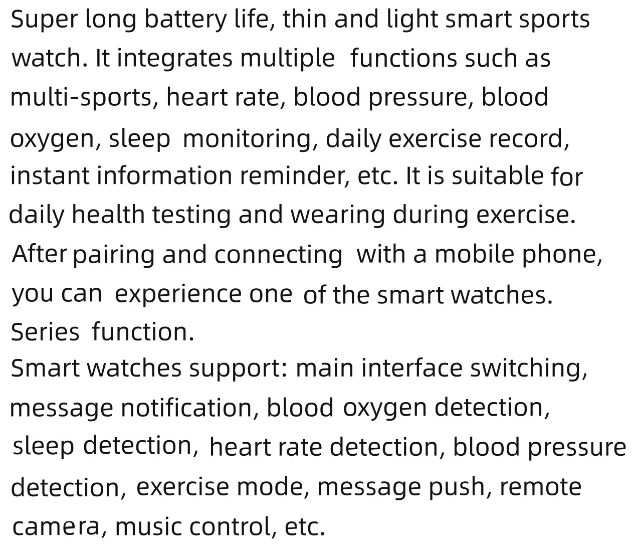 morepro Smart Sports Watch - function introduction