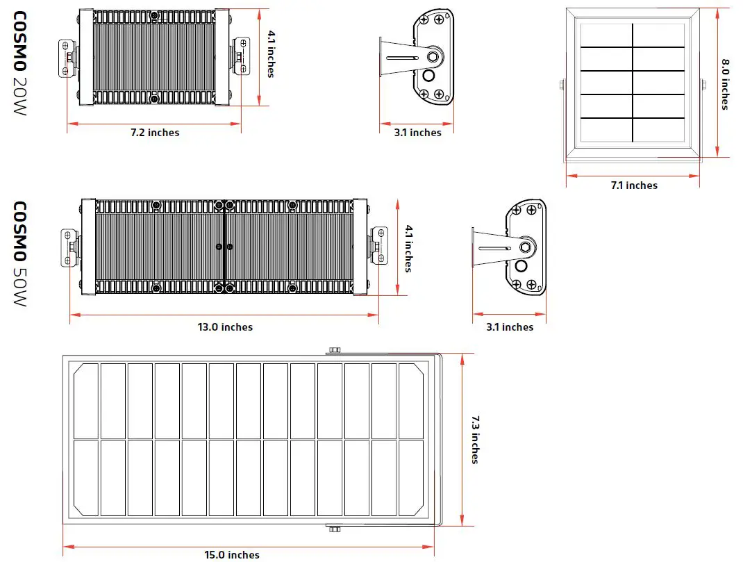 SOLTECH STL-SWL-50-5-WM-BK Cosmo -Floodlights- 50W-FIG 3