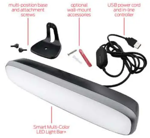 MONSTAR MLB7 1041 RGB Light Bar with Removable Multi Position Base - overview