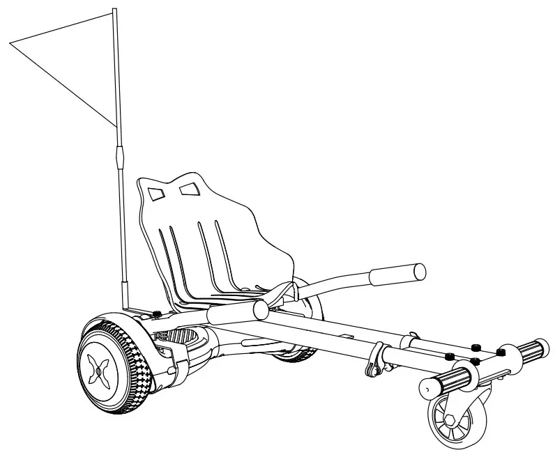 HOVER 1 H1 MFHCMB KART Hoverboard Kart Combo for Kids - balancing 2
