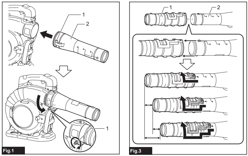 makita DUB363 Cordless Blower - Fig 1