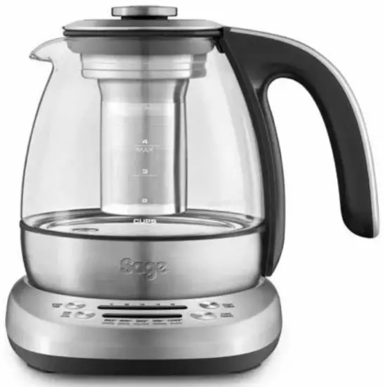Sage STM500 Smart Infuser Compact Clear Kettle Brushed Stainless Steel -