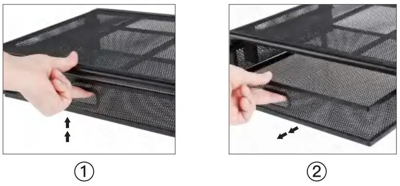 HUANUO Monitor Printer Stand With Pull Out Drawer Installation Guide - Pull Out The Drawer Correctly