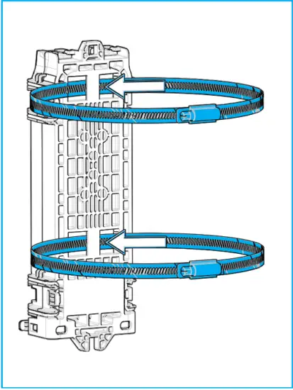 Commscope 10.2 Pole mounting with straps 1