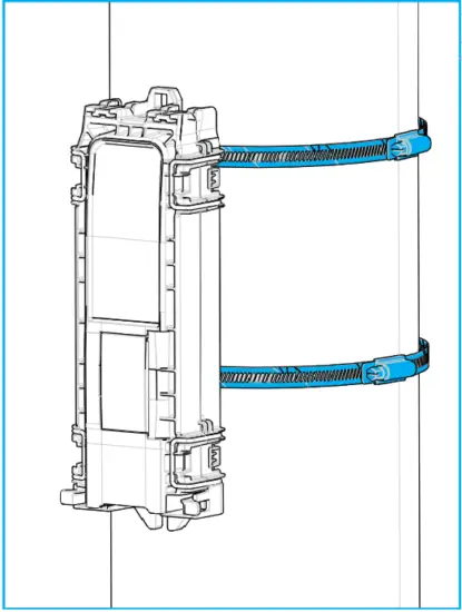 Commscope 10.2 Pole mounting with straps 2