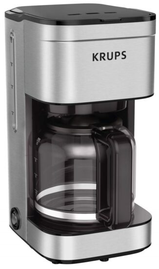 KRUPS Simply Brew Family Drip Coffee Maker 10-Cup Black & Stainless Steel
