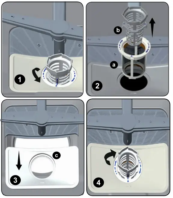 INVENTUM IVW6008A BuiltIn Dishwasher - CLEANING THE FILTERS