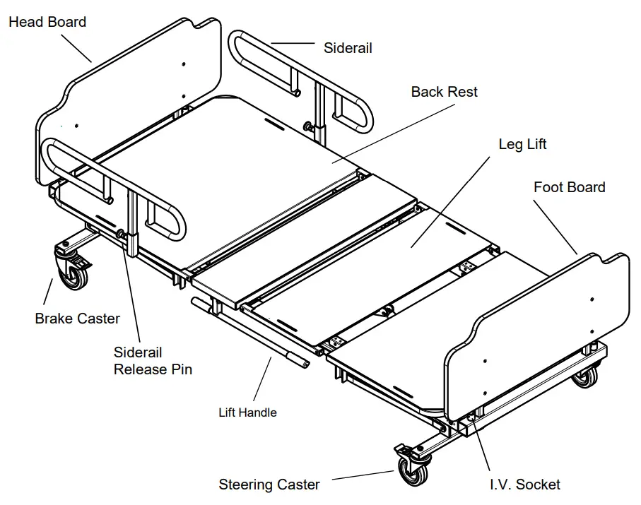 ConvaQuip 5639 Bariatric Homecare Bed - 1