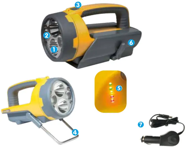 NightSearcher Hawk Star Professional Rechargeable LED Searchlight - Parts