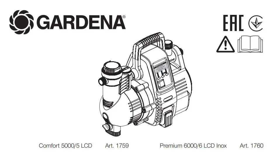 GARDENA 50005 LCD Automatic Home & Garden Pump Instruction Manual