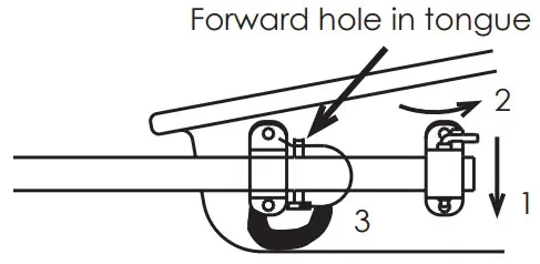 BURLEY Cub X2 Seat Kids Bike Trailer & Stroller - Forward hole in tongue