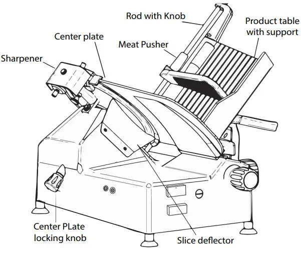 AVANTCO 177SL612A 2 Inch Medium Duty Automatic Meat Slicer - Fig 1