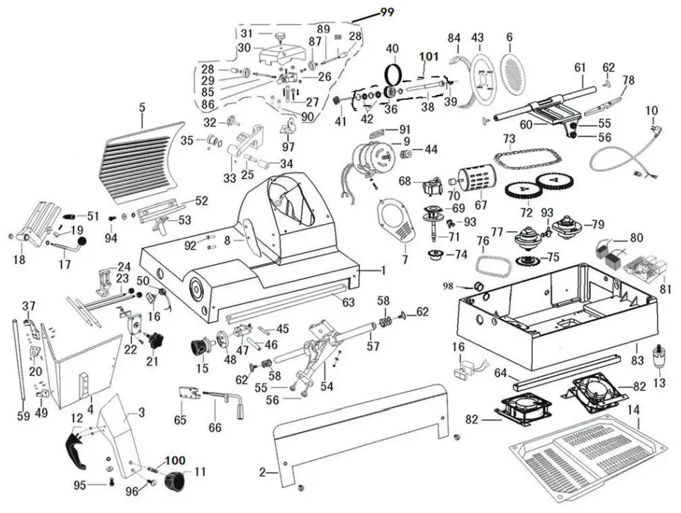 AVANTCO 177SL612A 2 Inch Medium Duty Automatic Meat Slicer - Fig 21