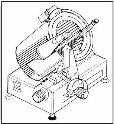 AVANTCO 177SL612A 2 Inch Medium Duty Automatic Meat Slicer - Fig 7