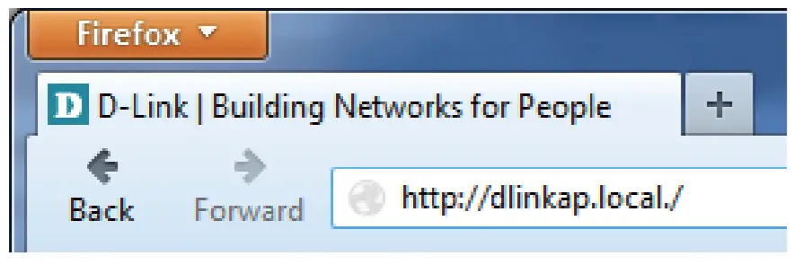 D-Link Range Extender -web browser