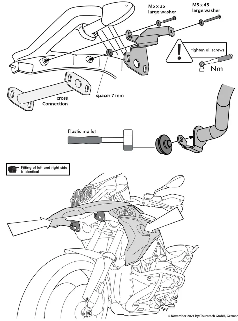 TOURATECH BMW R1200 Hand Protection defense Explore - fig 1