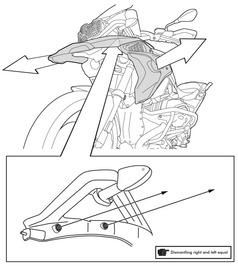 TOURATECH BMW R1200 Hand Protection defense Explore - fig 2