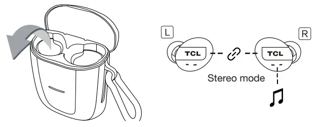 TCL Earbuds - switch the earphones b