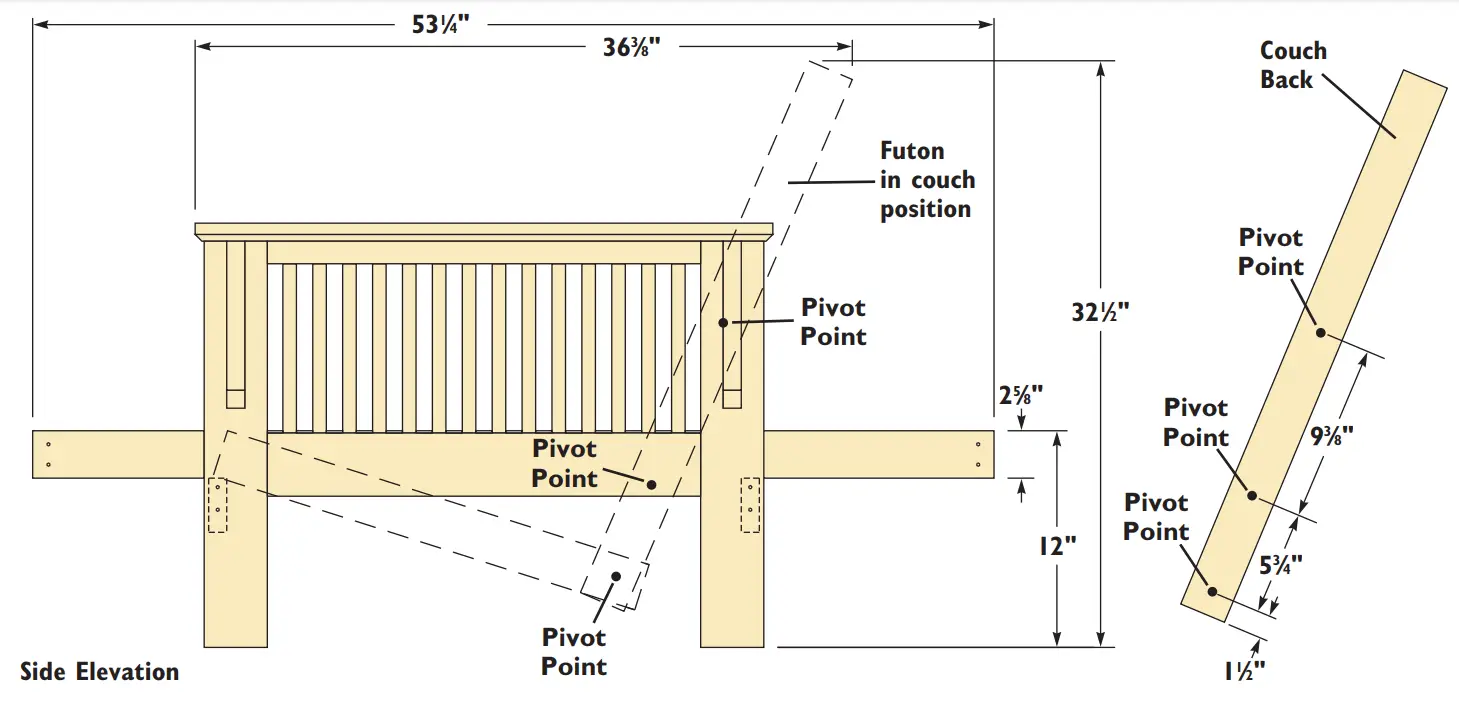 ROCKLER WOODWORKING AND HARDWARE 38437 Futon Couch and Bed Roller Hardware Kit - 1