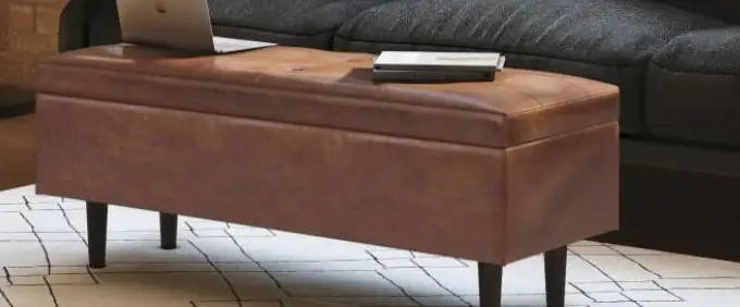 Simpli Home Axcot-shrs-dsb Saddle Brown Mid Century Rectangular Storage Ottoman Installation Guide Simpli Home Axcot-shrs-dsb Saddle Brown Mid Century Rectangular Storage Ottoman Installation Guide