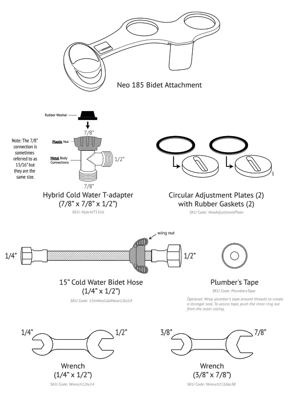 LUXE Bidet NEO 185 Self Cleaning Dual Nozzle - fig1 4