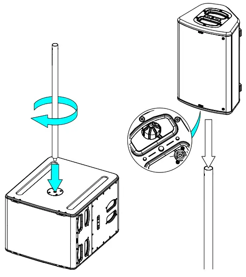 NEXO P8 Series P8-TIS Point Source Loudspeaker - ole stand assembly