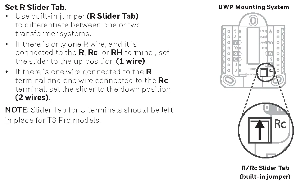 Setting Slider Tabs (built-in jumper)