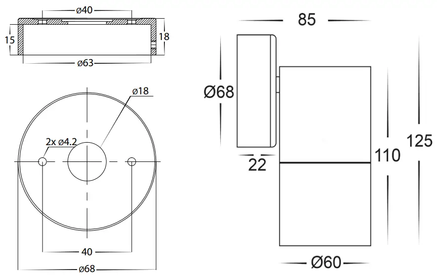HAVIT Lightning HV1105T 9in1 Tivah Fixed Down LED Wall Light - FIG 2