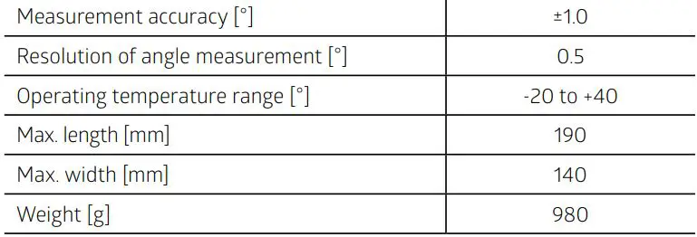NOBLEX NF 10x42 Advanced Rangefinder Binoculars User Manual - TECHNICAL DATA
