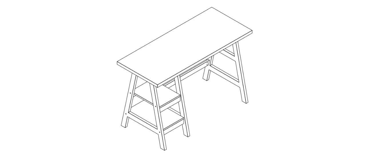 Woood 373321-z Duco Black Rectangular Desk Instruction Manual