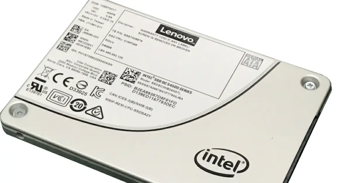 Lenovo Intel S4500 Entry Sata 6gb Ssds User Guide
