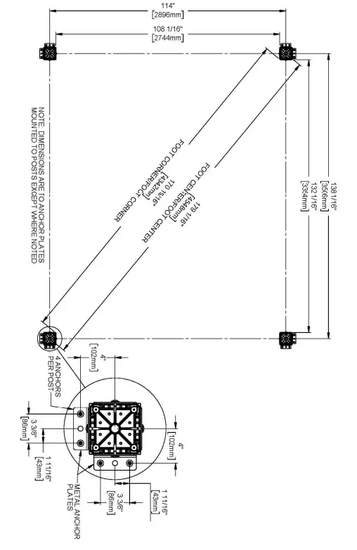 Backyard DISCOVERY 2101555COM Beaumont 14 ft. x 12 ft. Light Brown All Cedar Wooden Pergola - fig 2
