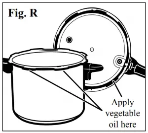 Apply vegetable oil here