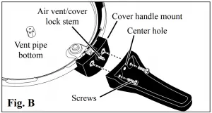 Attach Cover Handle to Cooker Cover