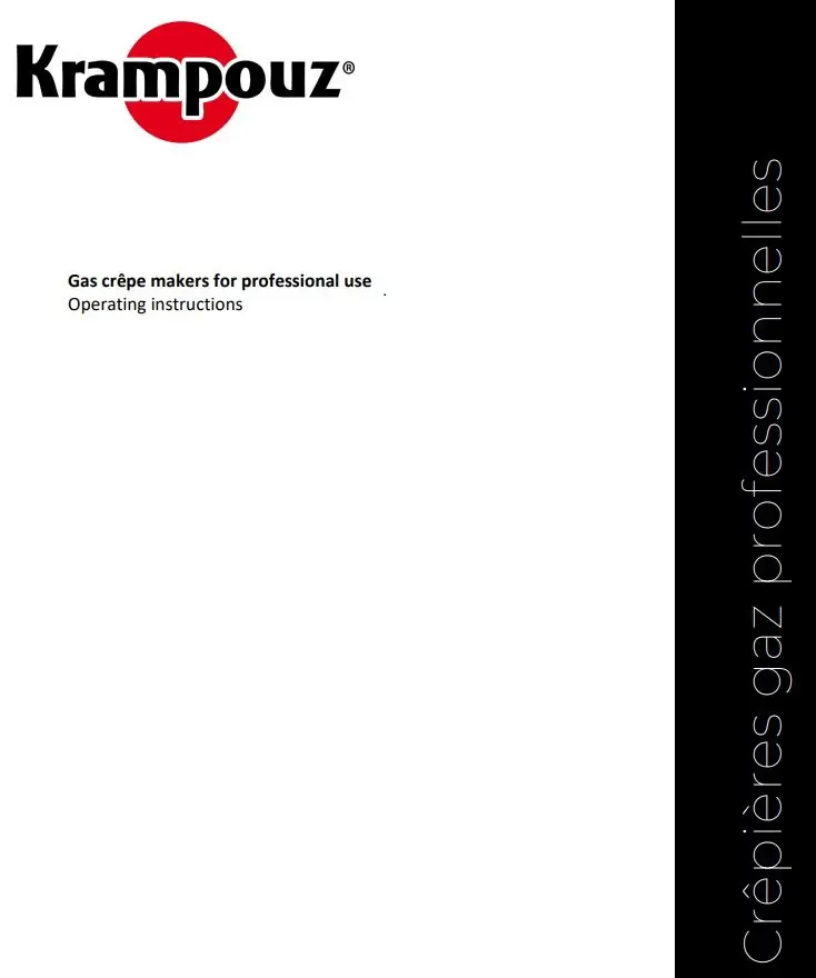 Krampouz CTRH4 Gas Crepe Maker Instruction Manual
