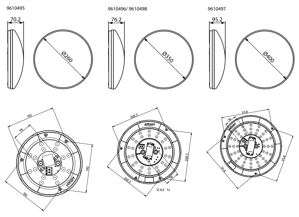 AIRAM 9610495 Fenix Duo 260 IP44 Ceiling Light - 2