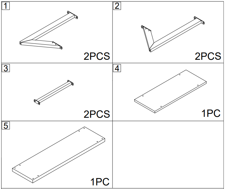 BYBLIGHT BB-JW0175DT Ezlynn 52 in. Brown TV Stand Fits TV's up to 65 in - fig 3