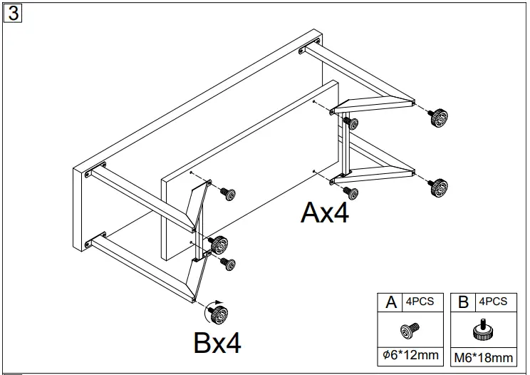 BYBLIGHT BB-JW0175DT Ezlynn 52 in. Brown TV Stand Fits TV's up to 65 in - fig 6